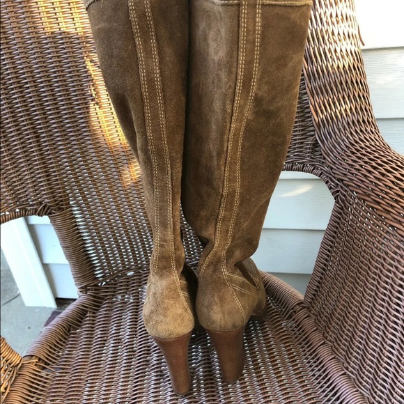 MK suede eyelet hook loop knee high platform RARE - Picture 3 of 16